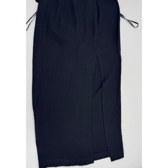 Jessica McClintock Gunne Sax Black Lace Cutout Dress With Cross Back 9/10 - Picture 12 of 15